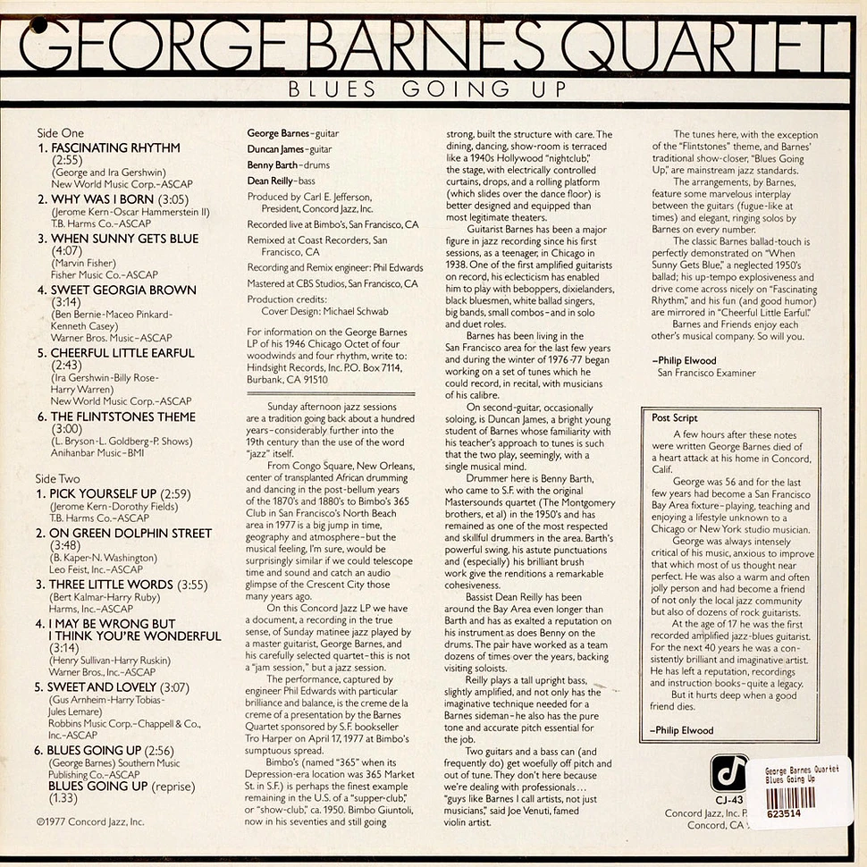 George Barnes Quartet - Blues Going Up