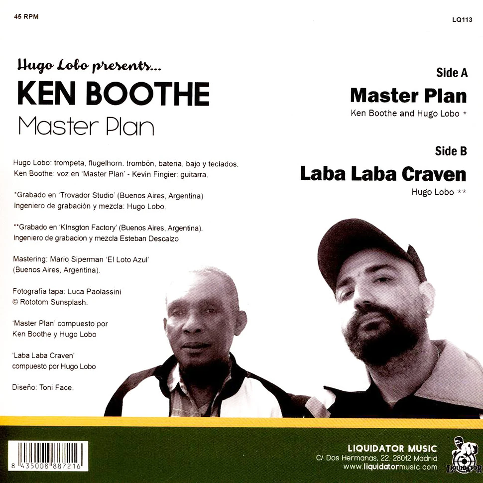 Ken Boothe - Master Plan (Produced By Hugo Lobo)