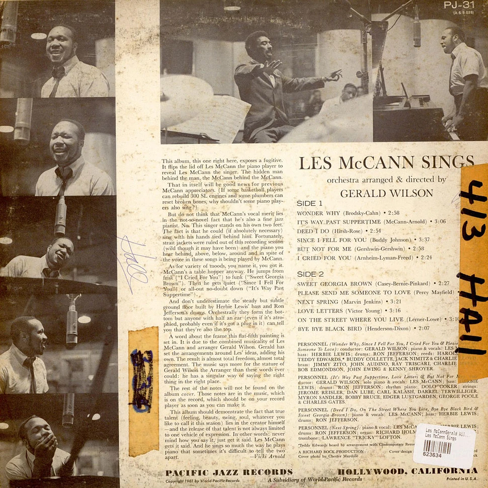 Les McCann, Gerald Wilson Orchestra - Les McCann Sings