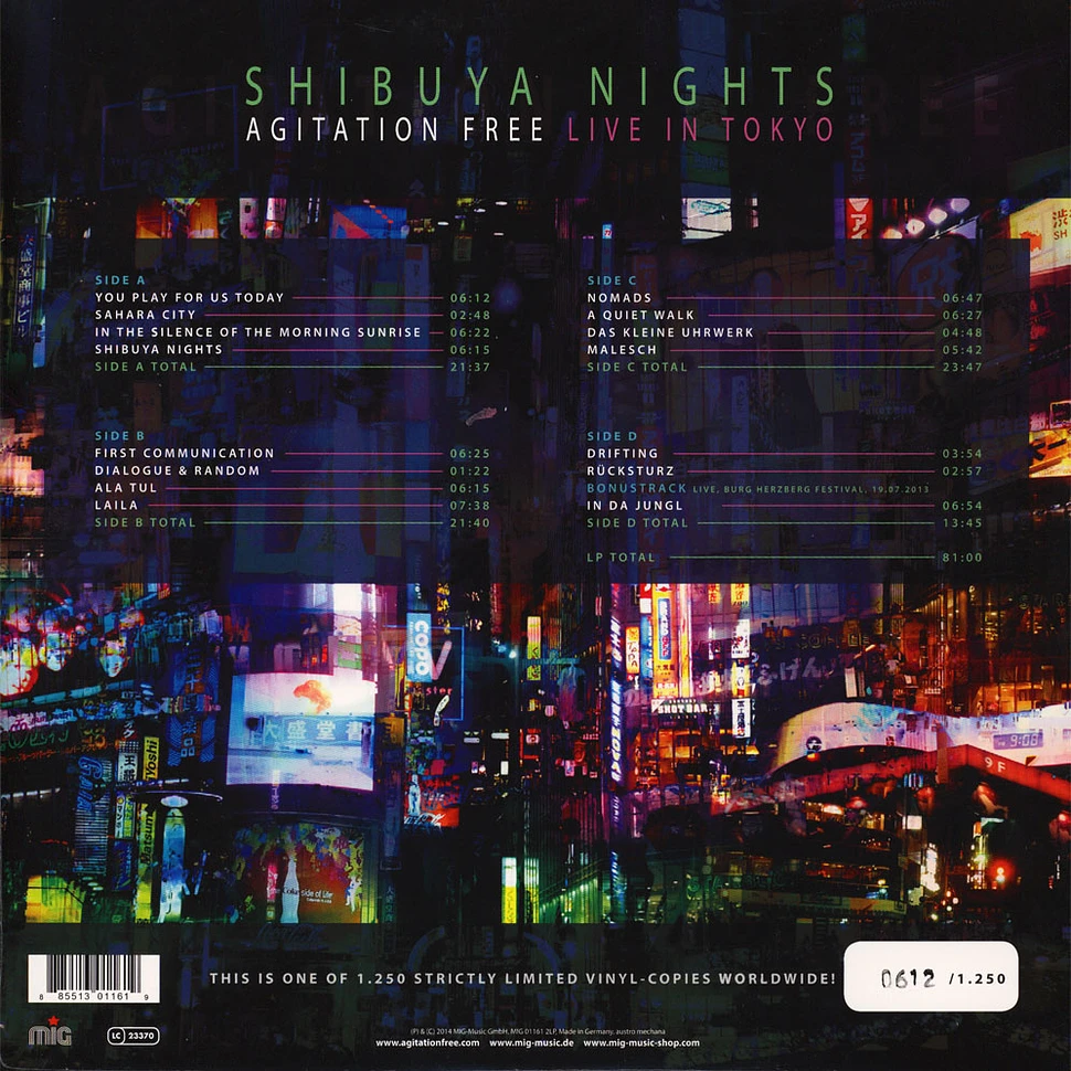 Agitation Free - Shibuya Nights (Live In Tokyo) Colored Vinyl Edition