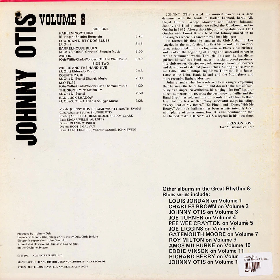 Johnny Otis - Great Rhythm & Blues Oldies Volume 8 - Johnny Otis