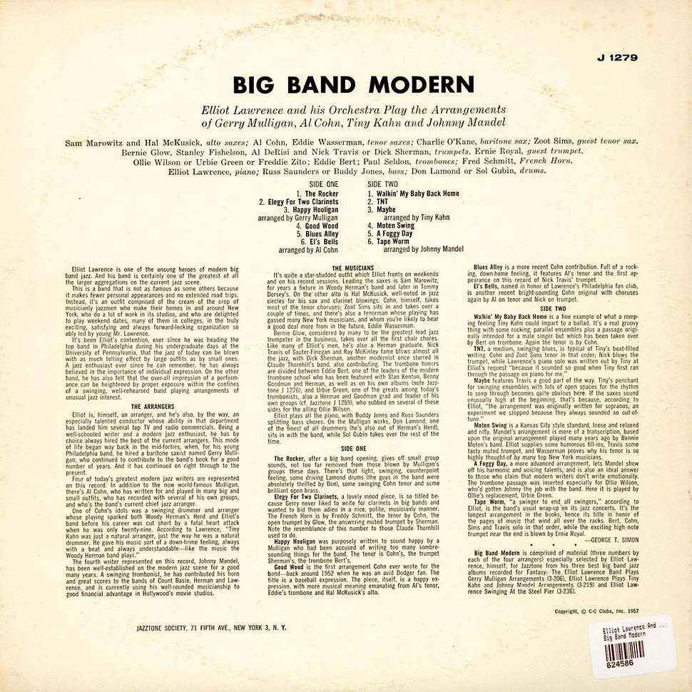 Elliot Lawrence And His Orchestra - Big Band Modern
