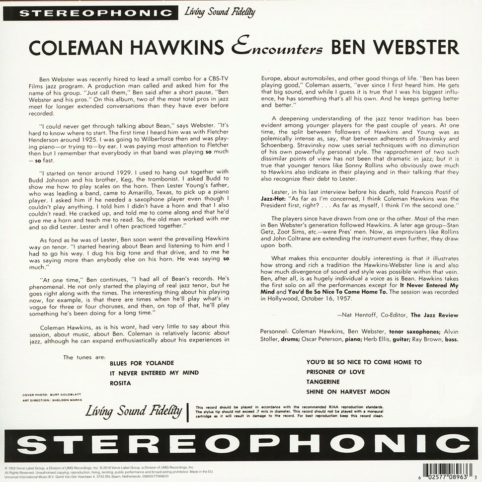 Coleman Hawkins & Ben Webster - Coleman Hawkins Encounters Ben Webster
