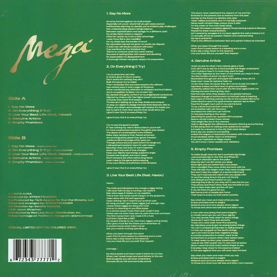 Cormega - Mega Green Vinyl Edition
