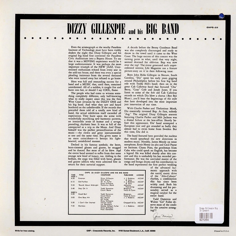 Dizzy Gillespie Big Band - In Concert