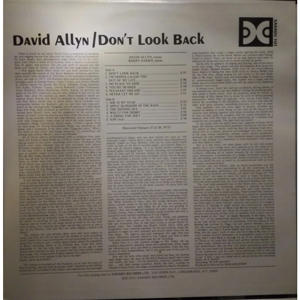 David Allyn - Don't Look Back