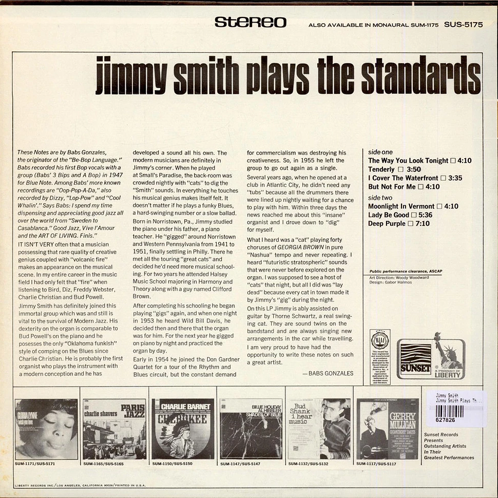 Jimmy Smith - Jimmy Smith Plays The Standards