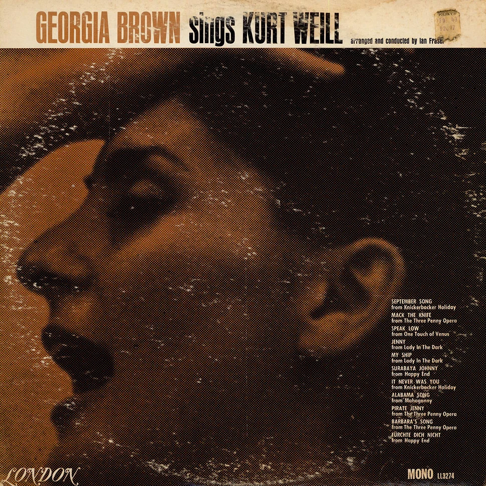 Georgia Brown - Sings Kurt Weill