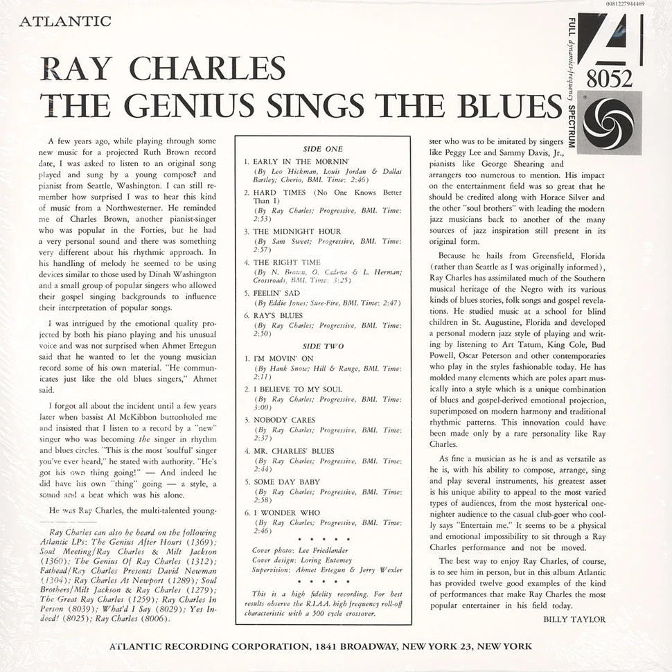 Ray Charles - The Genius Sings The Blues (Mono)