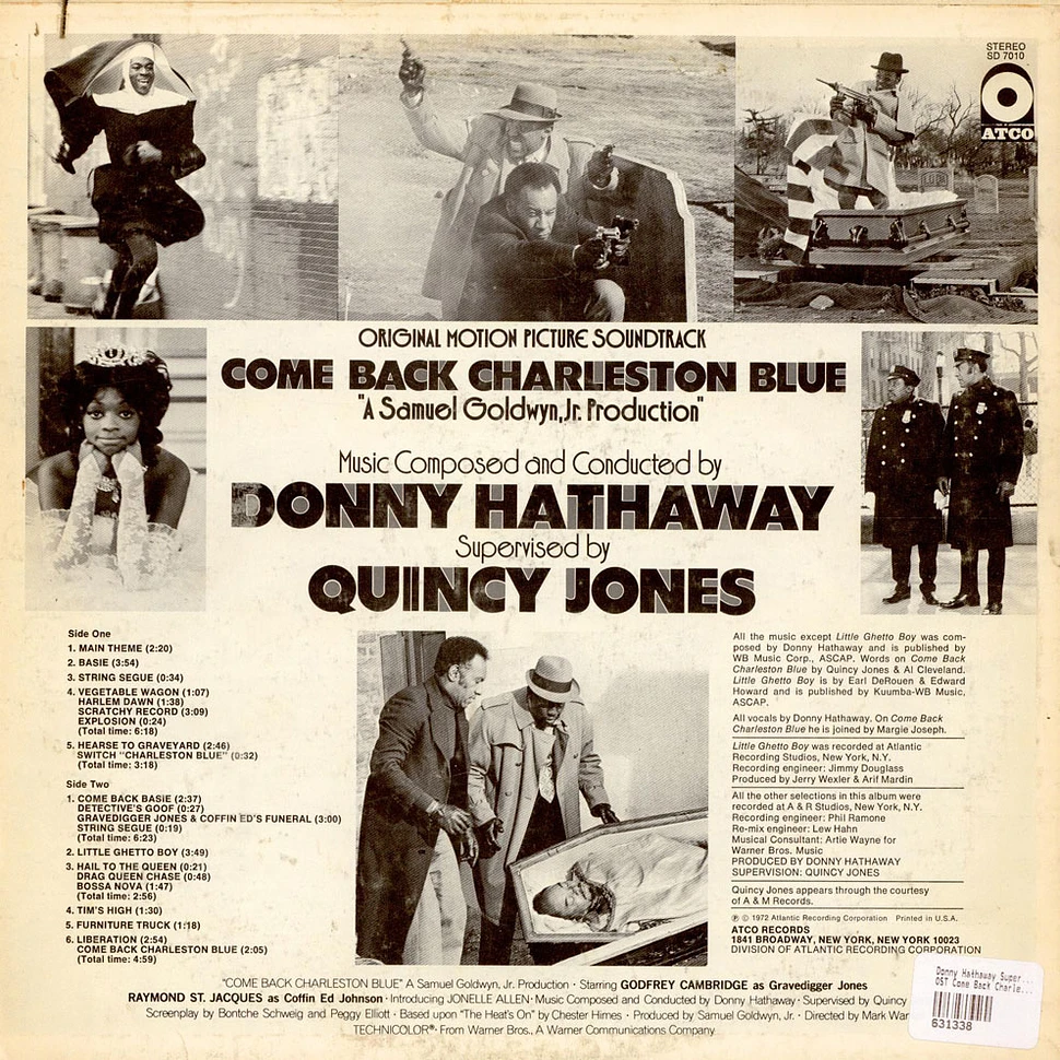 Donny Hathaway Supervised By Quincy Jones - Come Back Charleston Blue (Original Motion Picture Soundtrack)