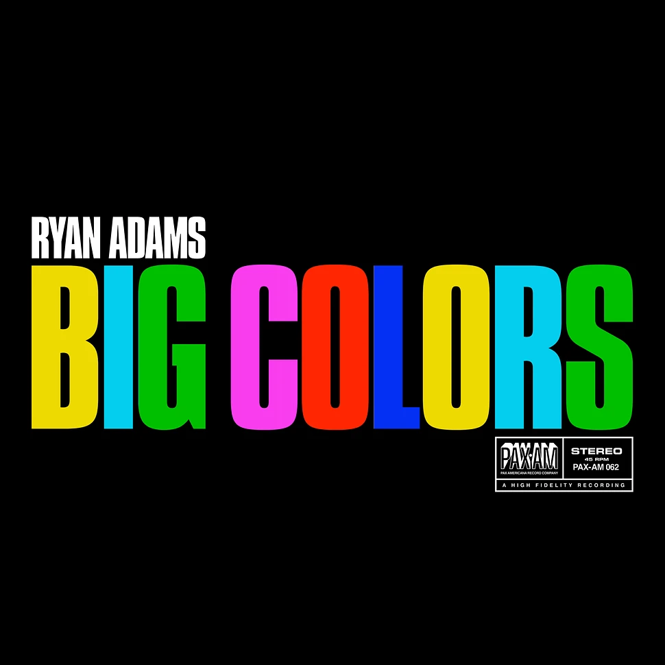 Ryan Adams - Big Colors Blue Opaque Vinyl Edition