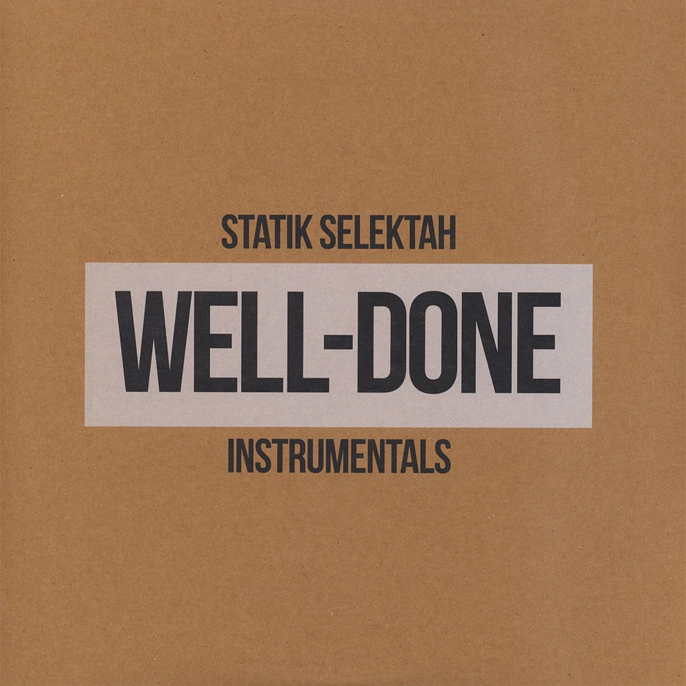 Statik Selektah - Well Done Instrumentals Clear Vinyl Edition