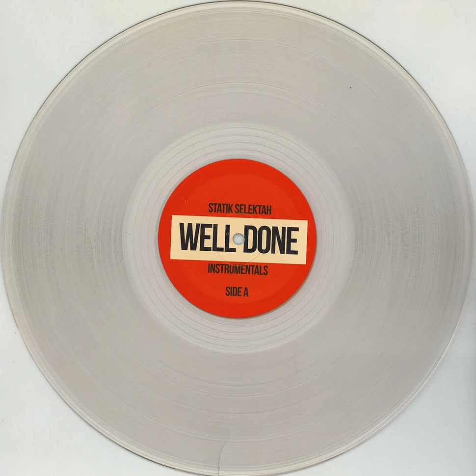 Statik Selektah - Well Done Instrumentals Clear Vinyl Edition