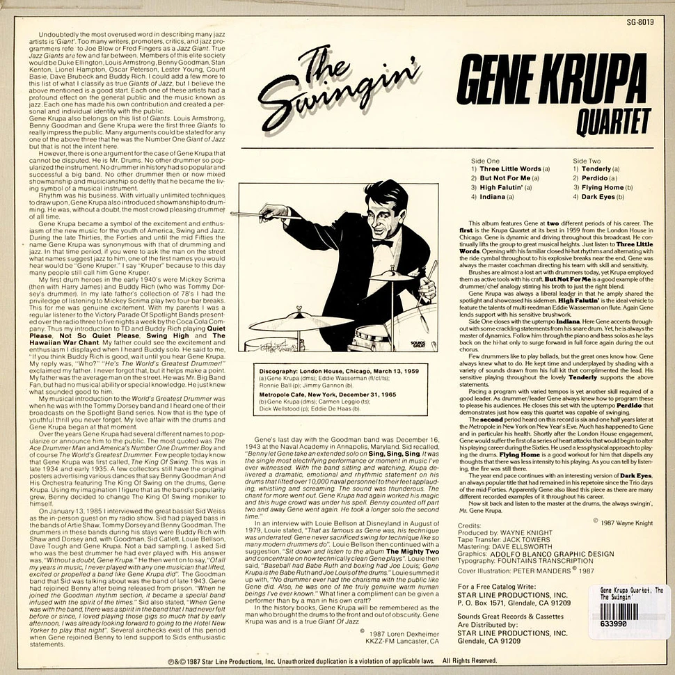 The Gene Krupa Quartet - The Swingin'