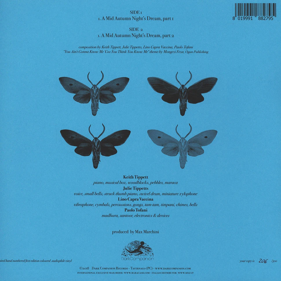 K & J Tippet, Capra Vaccina, Tofani - A Mid Autumn Night's Dream Blue Vinyl Edition
