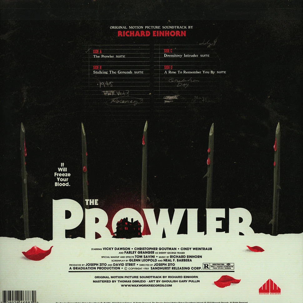 Richard Einhorn - OST The Prowler Army Green Swirl Rose Petal Red Splatter Vinyl Edition