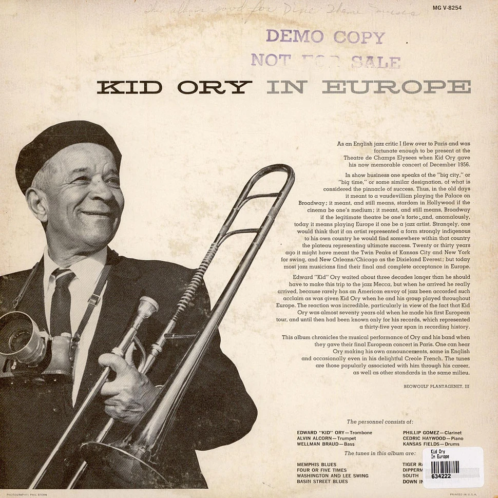 Kid Ory - In Europe