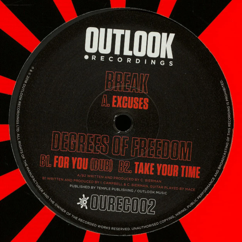 Break & Degrees Of Freedom - Excuses / For You (Dub) / Take Your Time