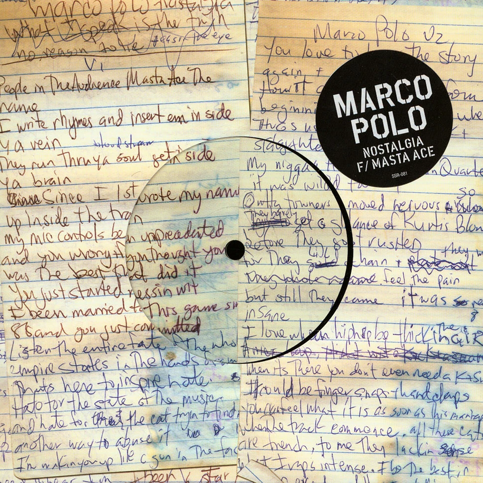 Marco Polo - Nostalgia Feat. Masta Ace Tour Only Black Vinyl Edition