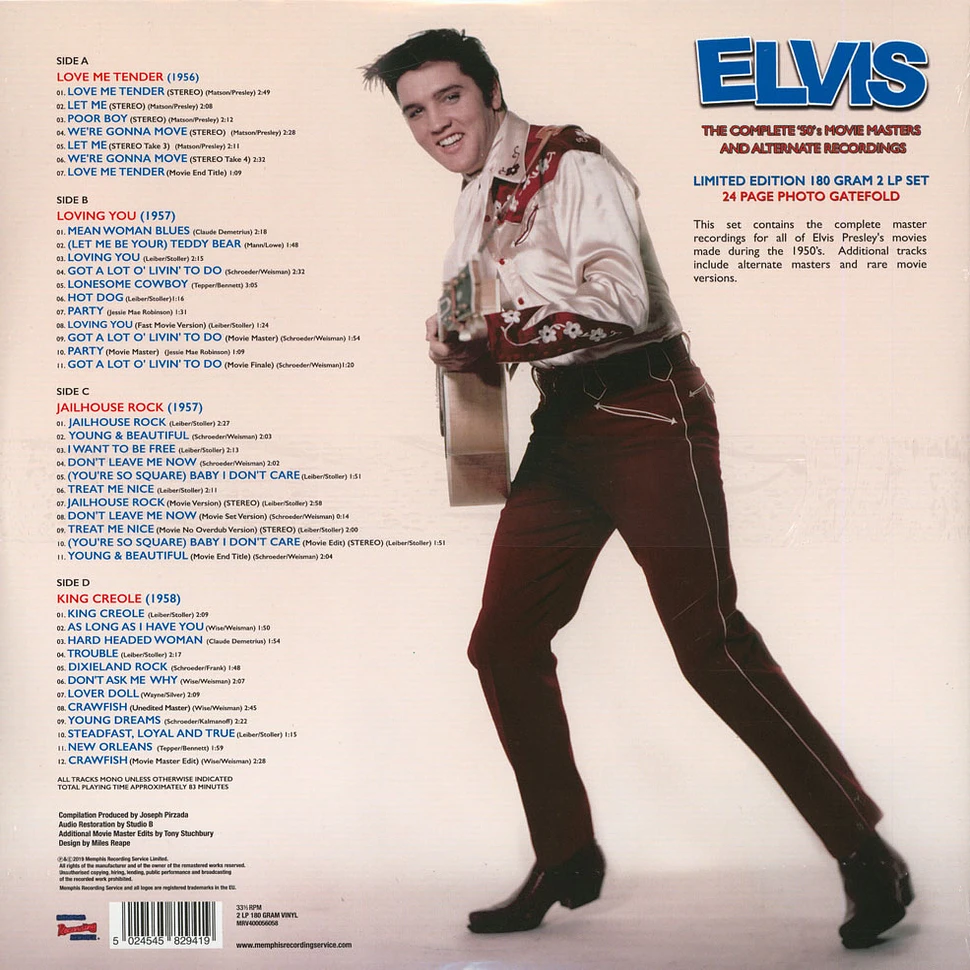Elvis Presley - The Complete '50s Movie Masters & Alternate Recordings Record Store Day 2019 Edition