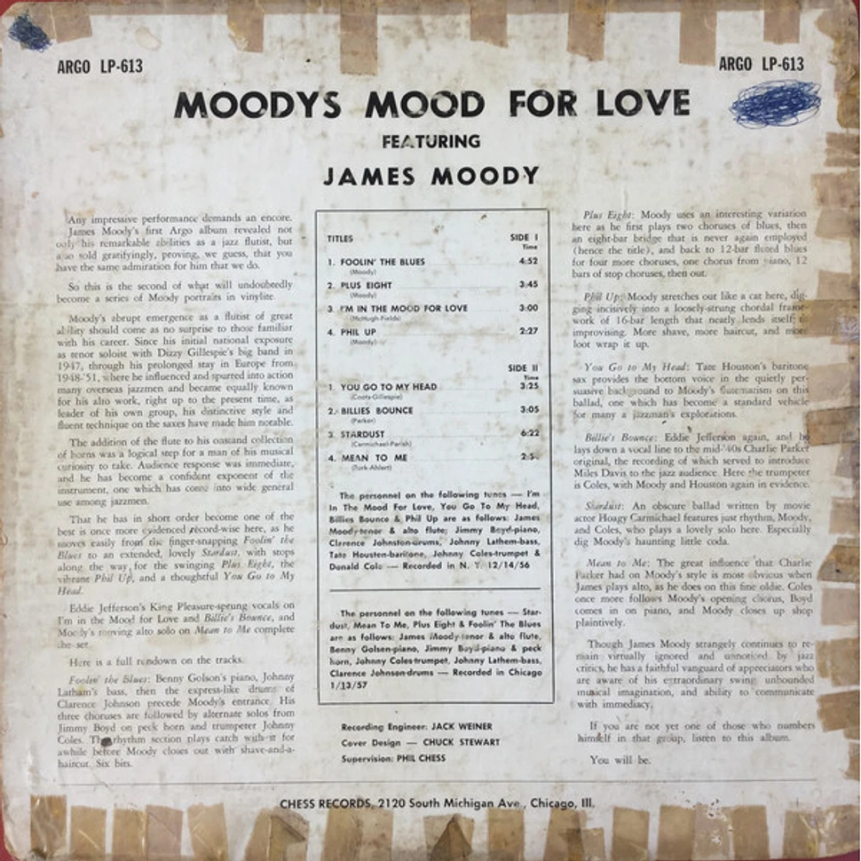 James Moody - Moody's Mood For Love
