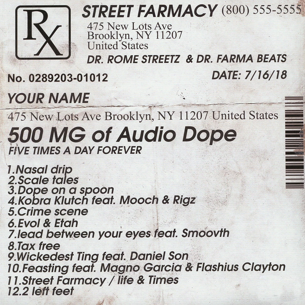Rome Streetz - Street Farmacy Red Vinyl Edition