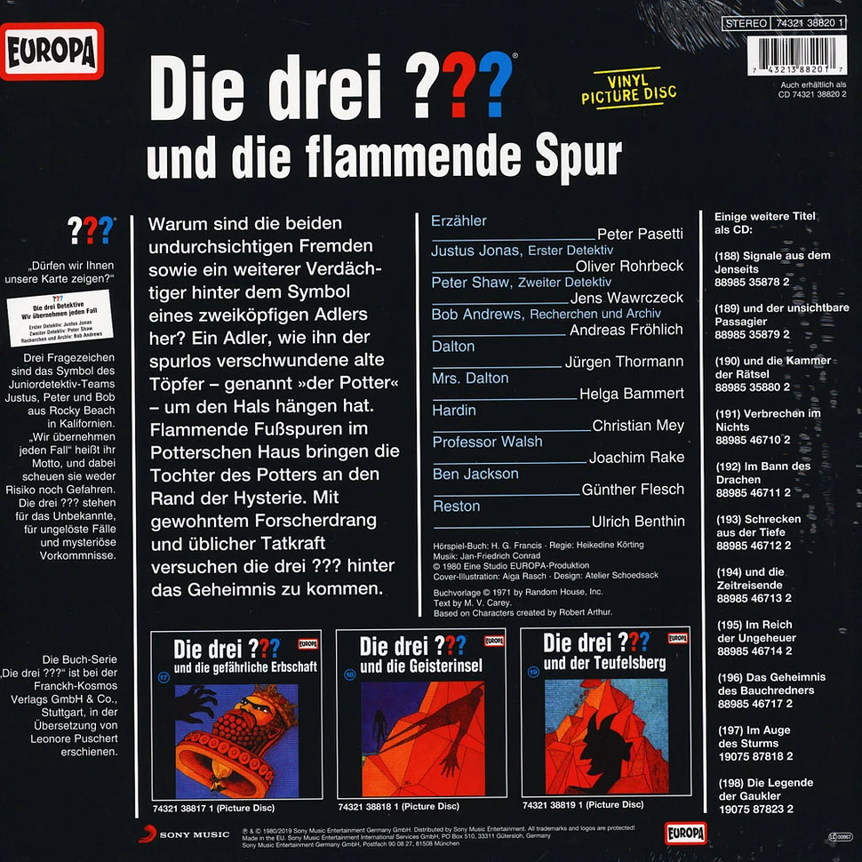 Die Drei ??? - 020 / Und Die Flammende Spur Picture Disc