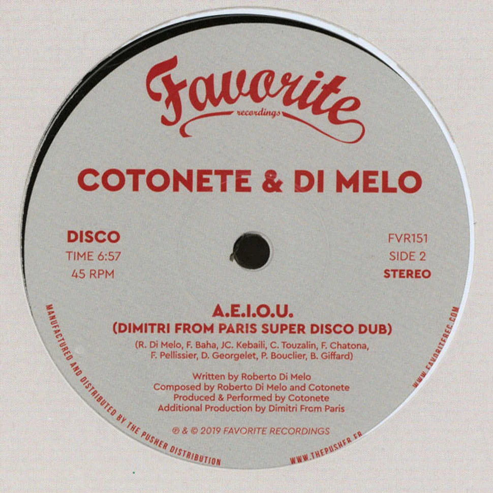 Cotonete & Di Melo - A.E.I.O.U. Dimitri From Paris Remix