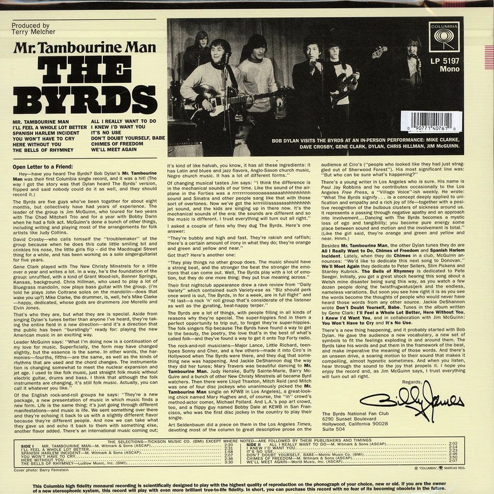 The Byrds - Mr.Tambourine Man