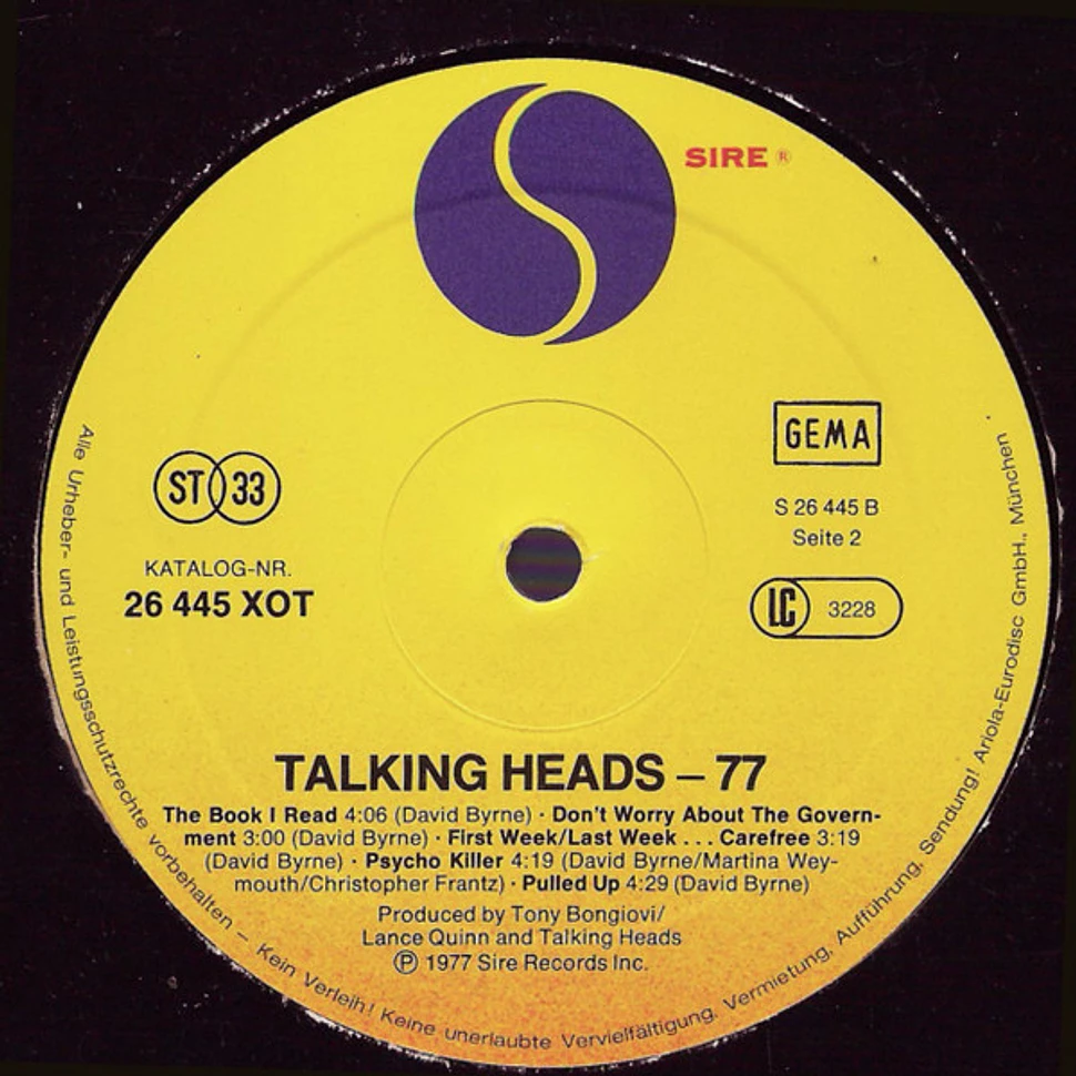 Talking Heads - Talking Heads: 77