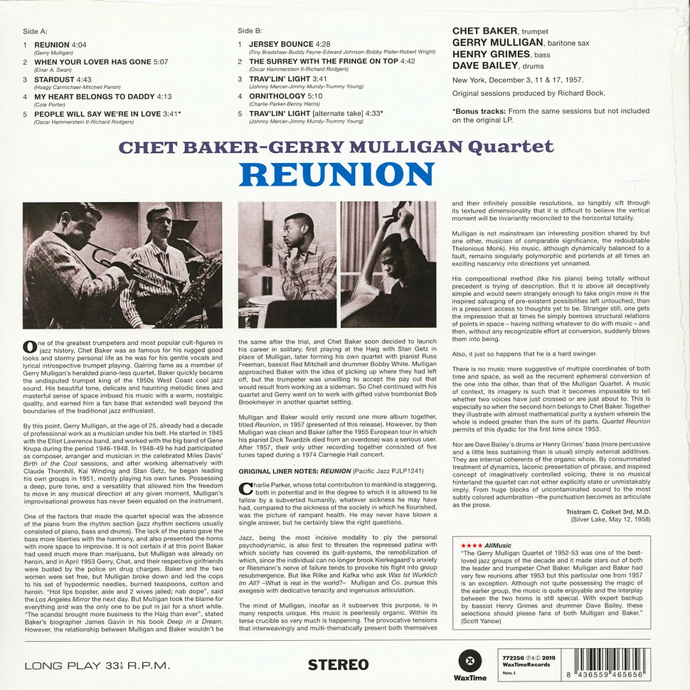 Chet Baker / Gerry Mulligan Quartet - Reunion