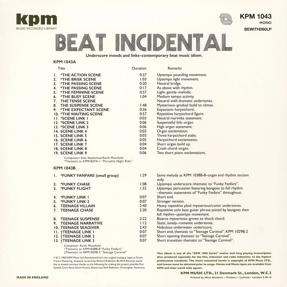 Alan Hawkshaw & Keith Mansfield - Beat Incidental