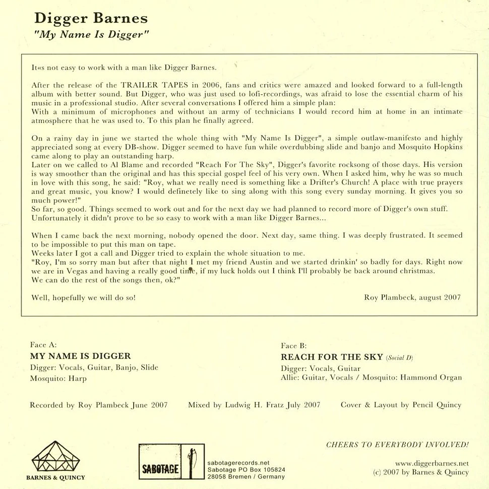 Digger Barnes - My Name Is Digger