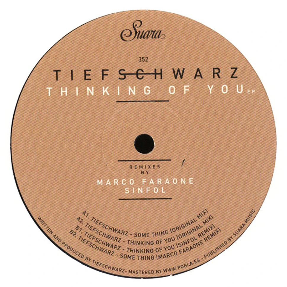 Tiefschwarz - Thinking Of You EP
