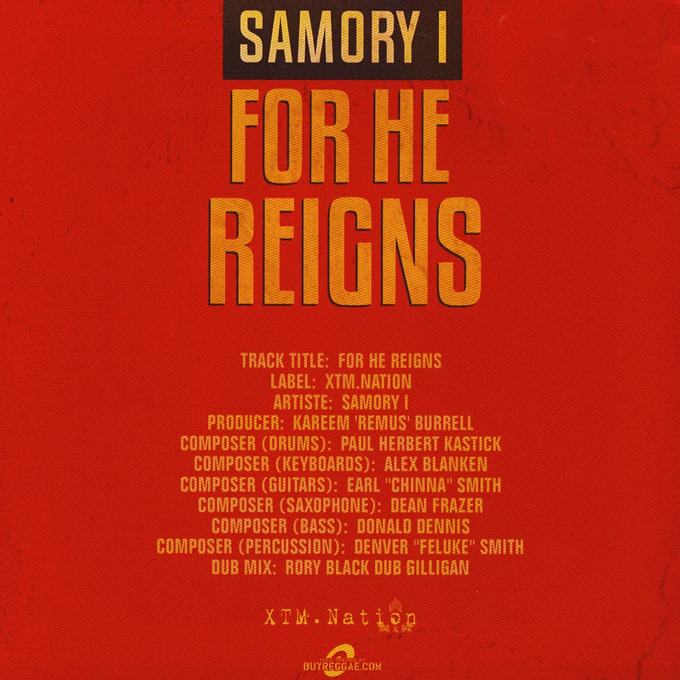 Samory I & Rory Gilligan - For He Reigns