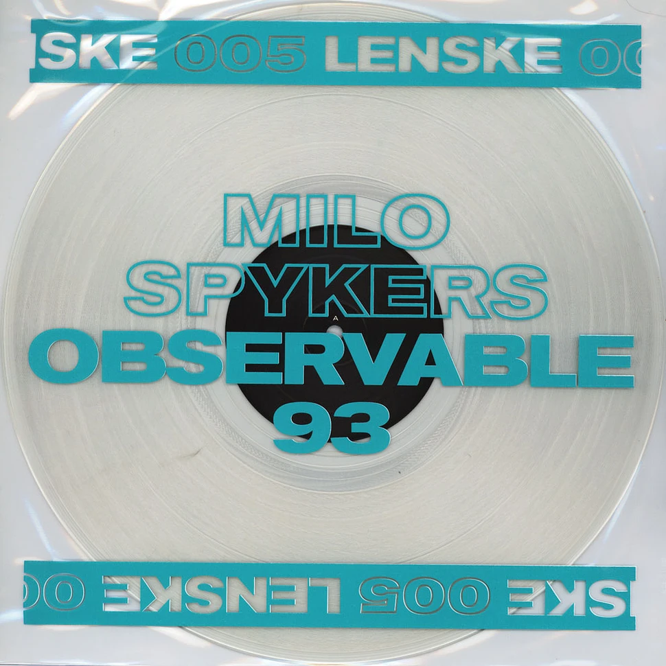 Milo Spykers - Observable 93 EP Transparent Vinyl Edition