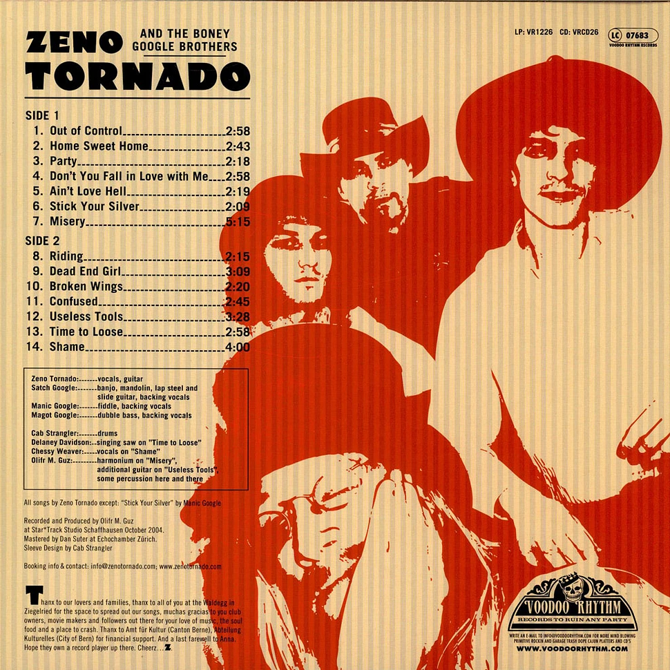 Zeno Tornado And The Boney Google Brothers - Lover Of Your Dreams
