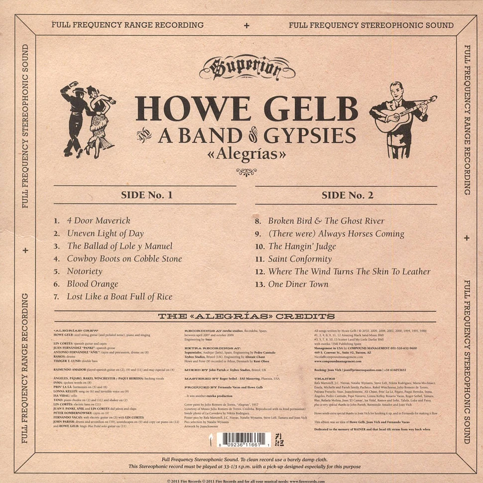 Howe Gelb & A Band Of Gypsies - Alegrías