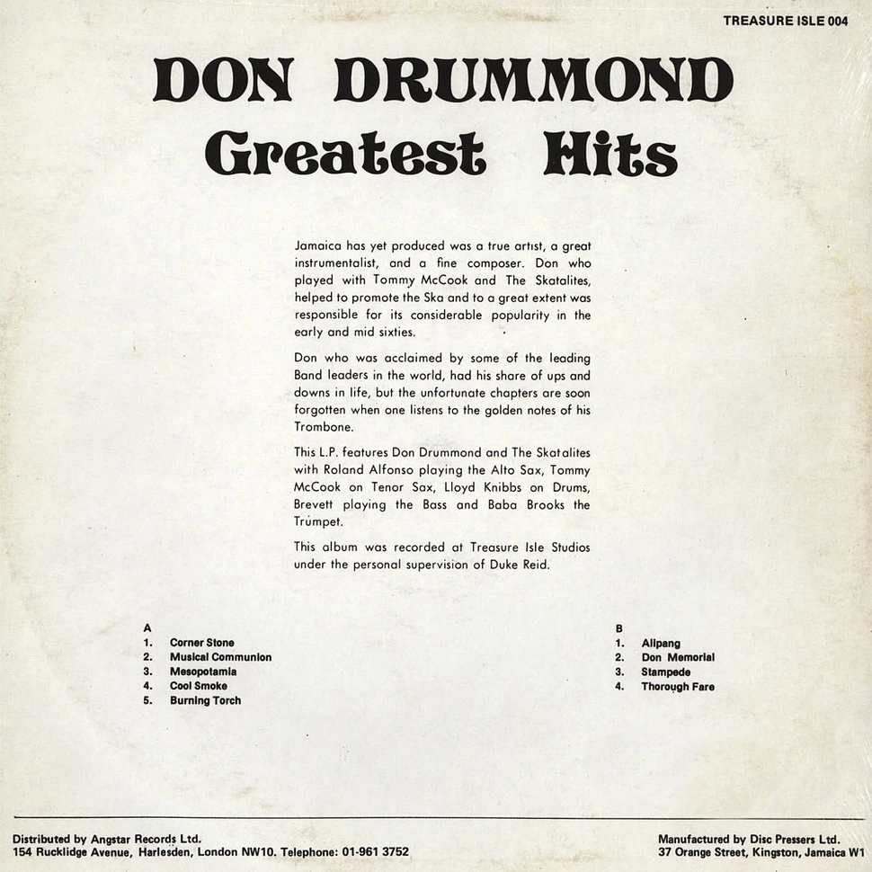 Don Drummond - Greatest Hits