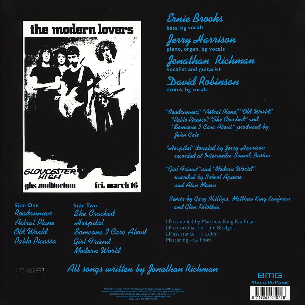 Modern Lovers - Modern Lovers Colored Vinyl Edition