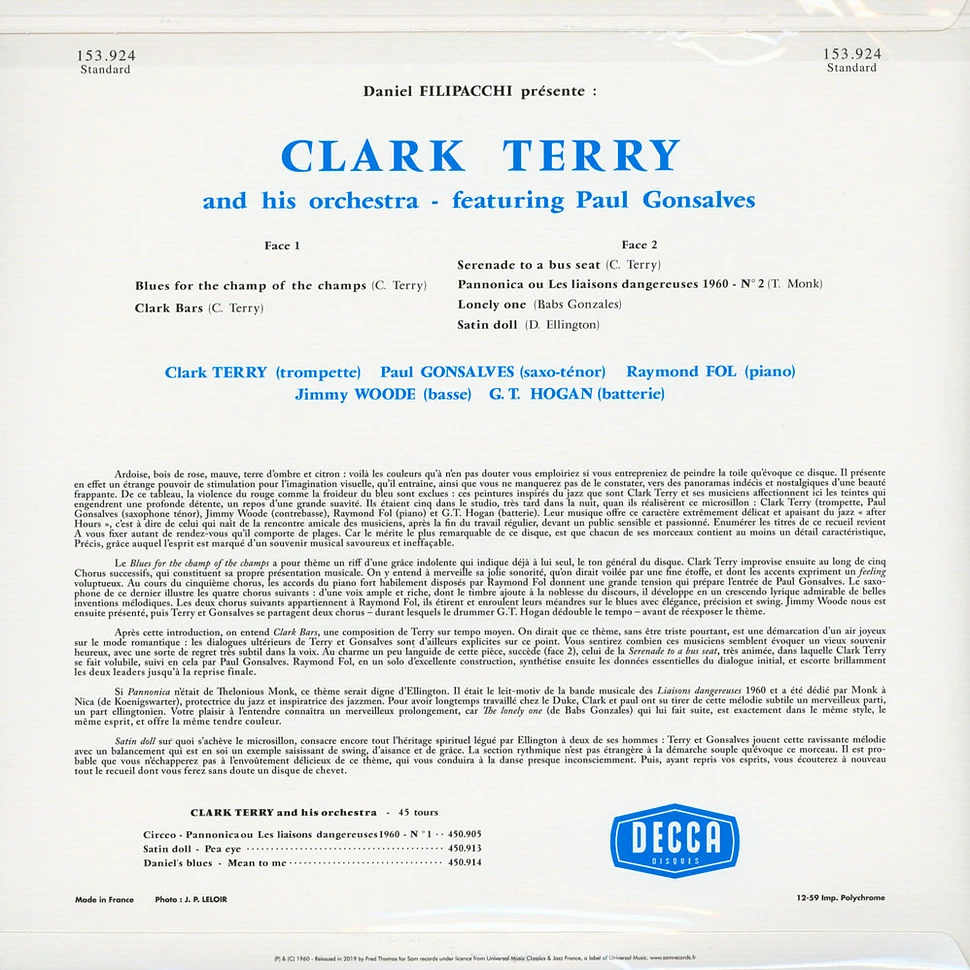 Clark Terry & Orchestra Feat. Paul Gonsalves - Clark Terry And His Orchestra