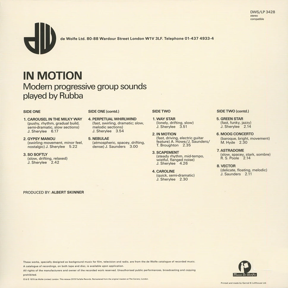 Rubba - In Motion: Modern Progressive Group Sounds Played By Rubba