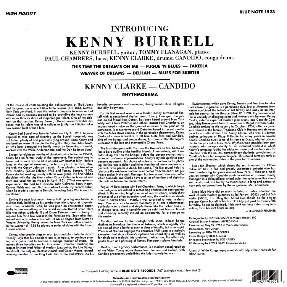 Kenny Burrell - Introducing Kenny Burrell Tone Poet Vinyl Edition