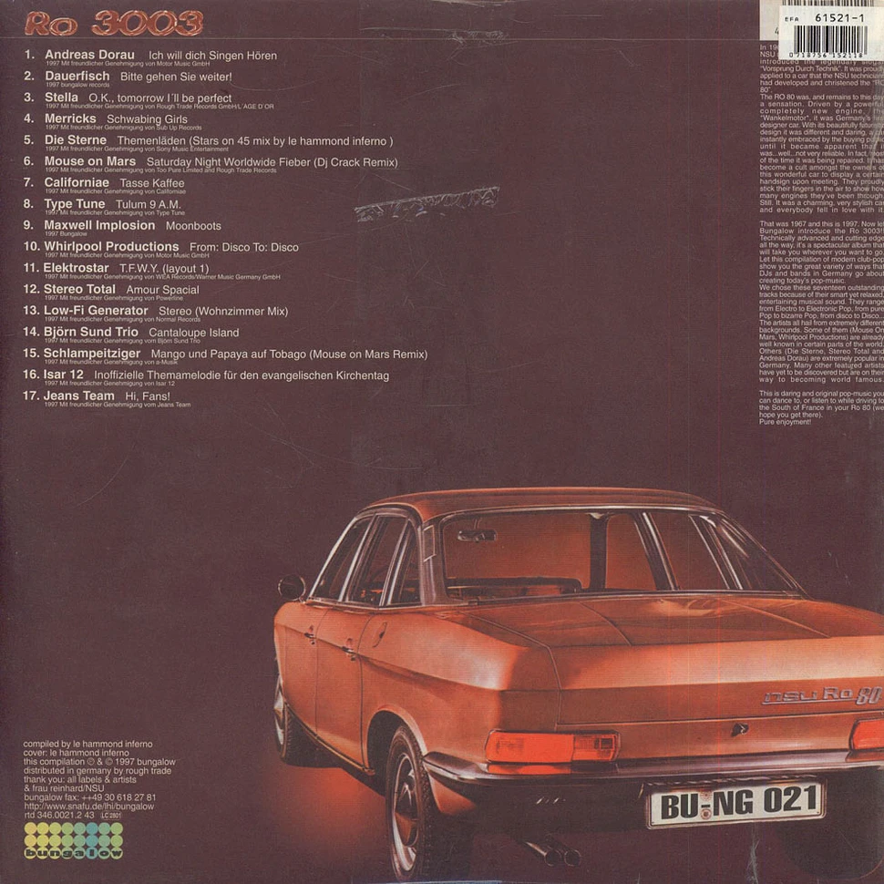 V.A. - Ro 3003 - A Spectacular Collection Of German Clubpop