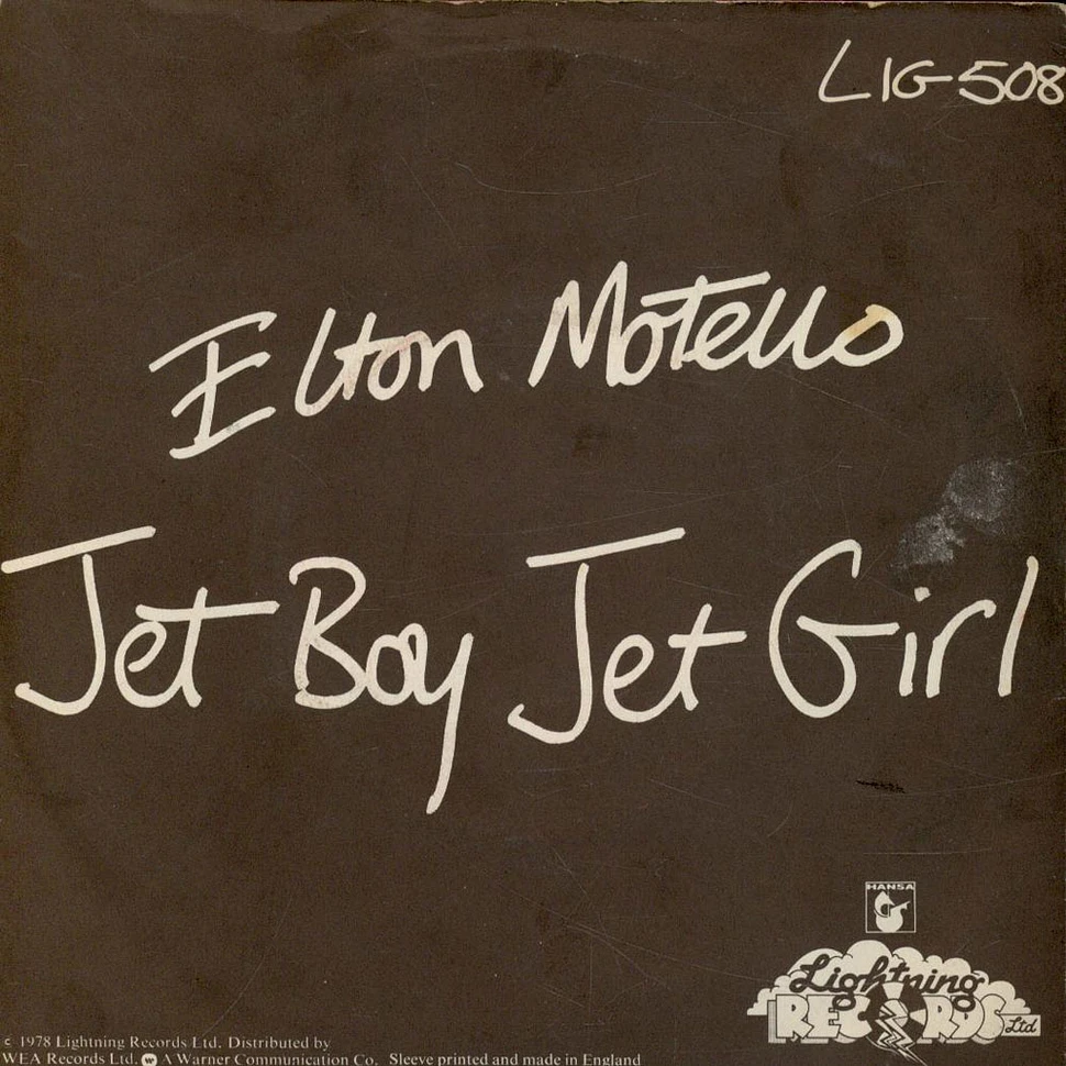 Elton Motello - Jet Boy Jet Girl / Pogo Pogo
