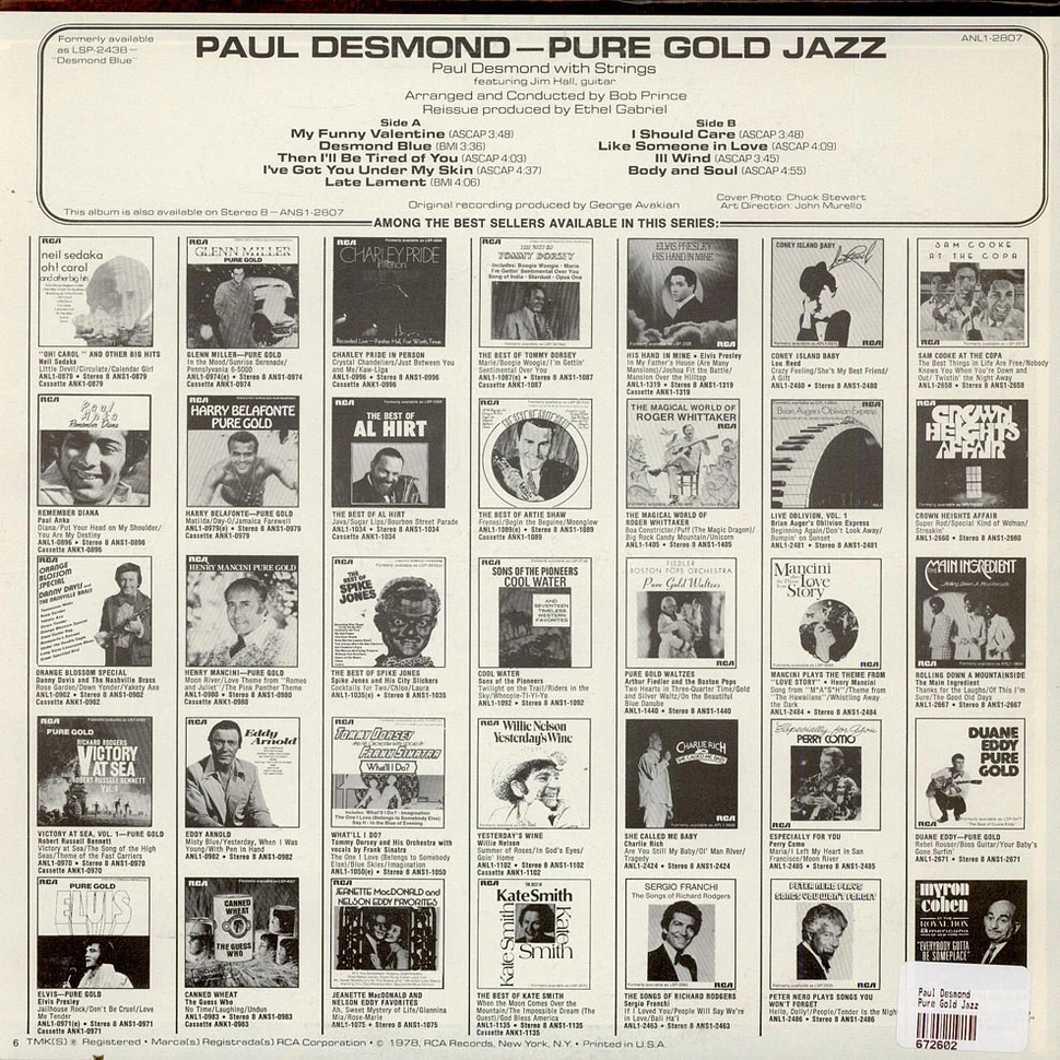 Paul Desmond - Pure Gold Jazz