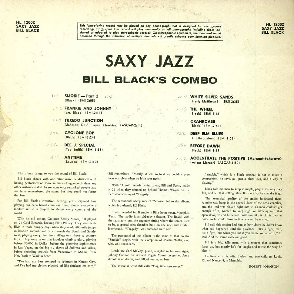 Bill Black's Combo - Saxy Jazz