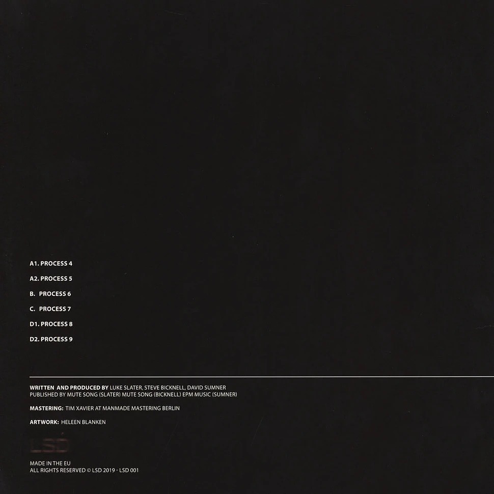 LSD (Luke Slater, Steve Bicknell & David Summer) - Second Process Black Vinyl Edition