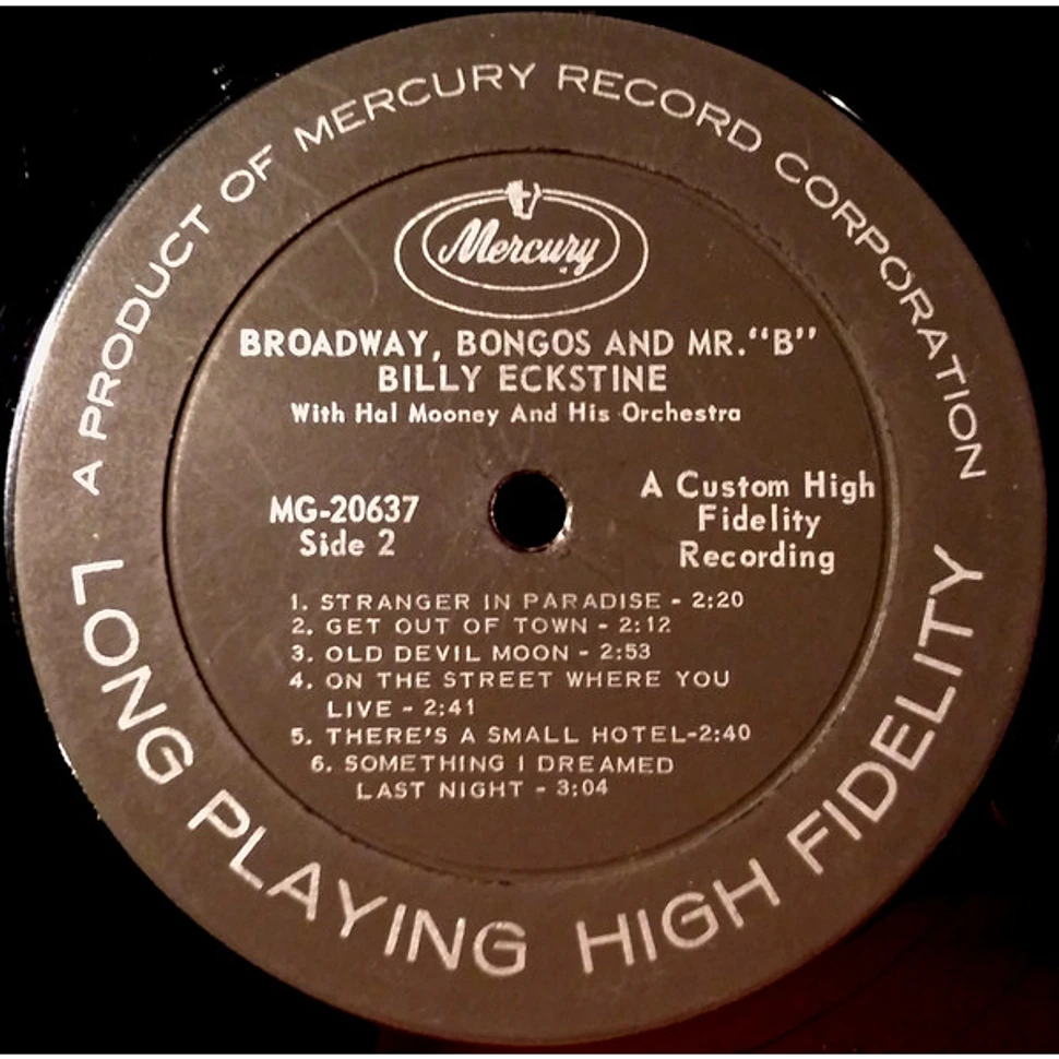 Billy Eckstine With Hal Mooney And His Orchestra - Broadway Bongos And Mr. "B"