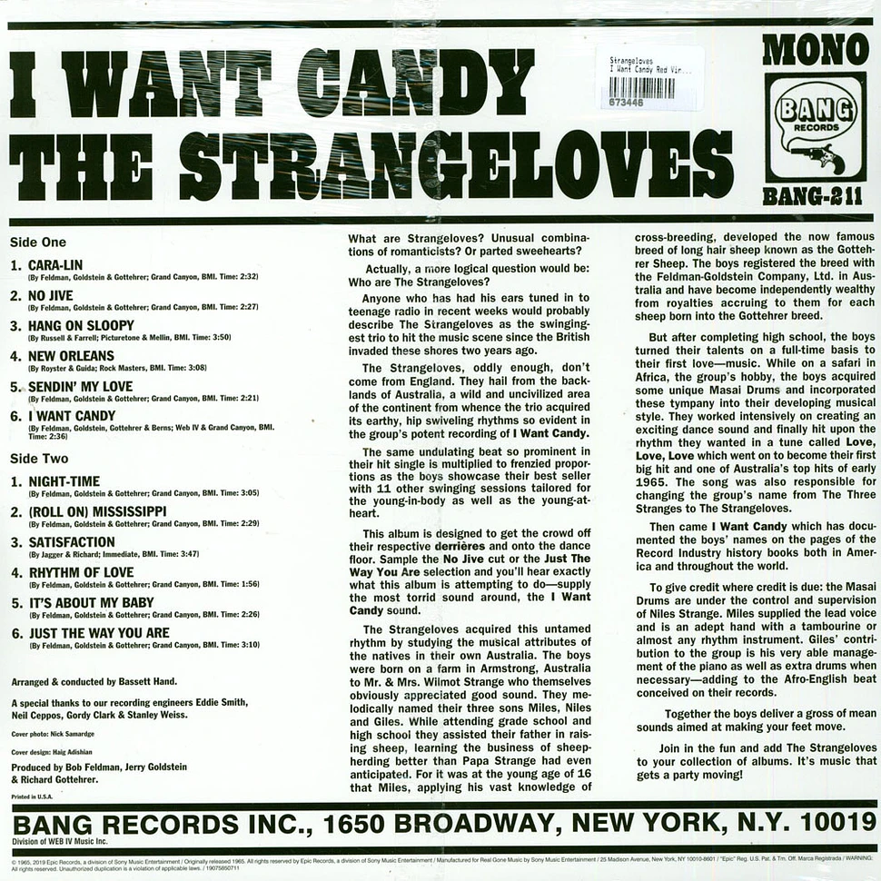 Strangeloves - I Want Candy Red Vinyl Edition